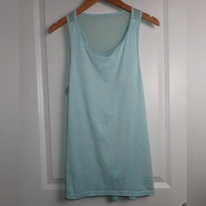 Gaiam pastel blue cut out racerback yoga tank size L